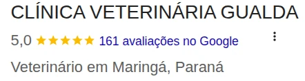 Avaliações do Google mostrando 5 estrelas